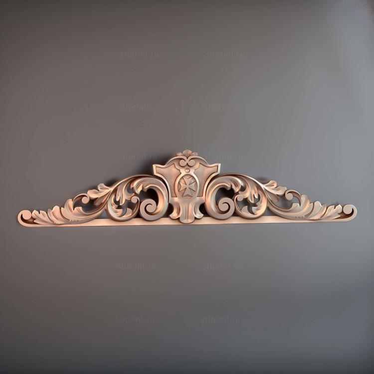 модель короны для мебели, в stl, для ЧПУ