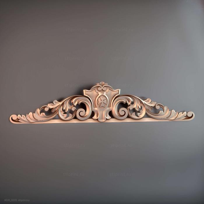 модель короны для мебели, в stl, для ЧПУ