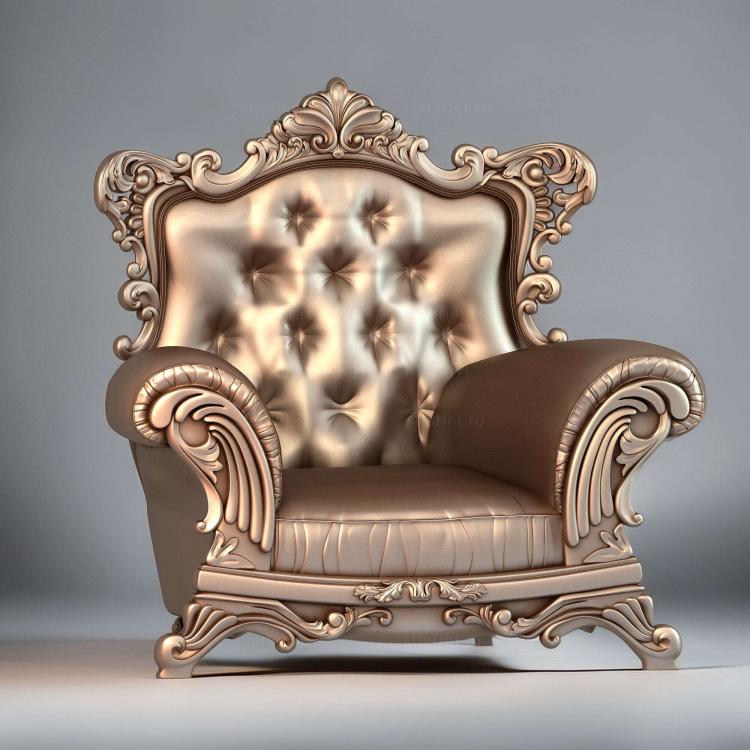 3d stl модель корпуса кресла, файл для чпу