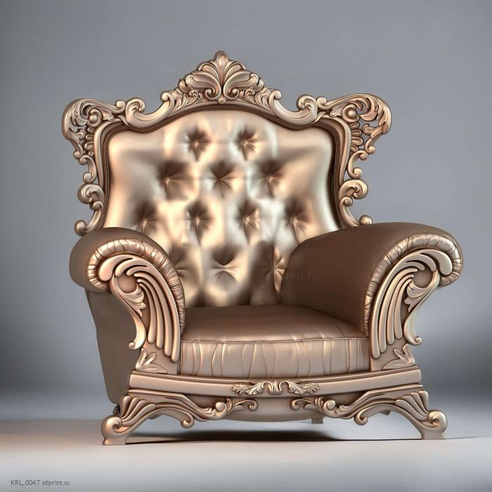 3d stl модель корпуса кресла, файл для чпу
