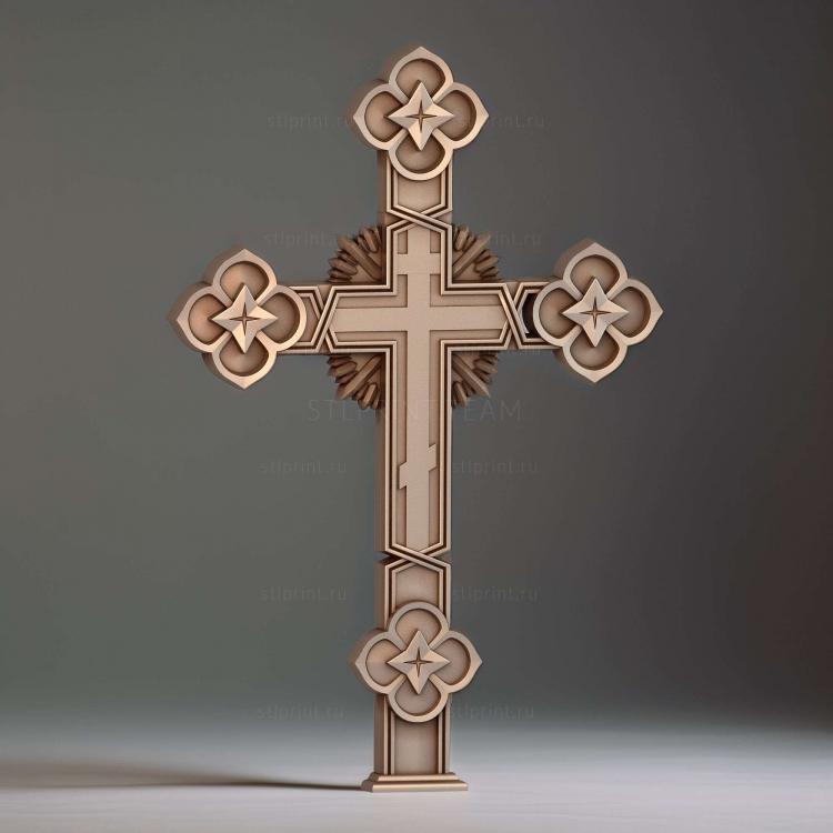 крест, 3d stl модель для ЧПУ станка