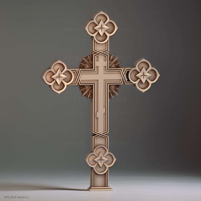 крест, 3d stl модель для ЧПУ станка