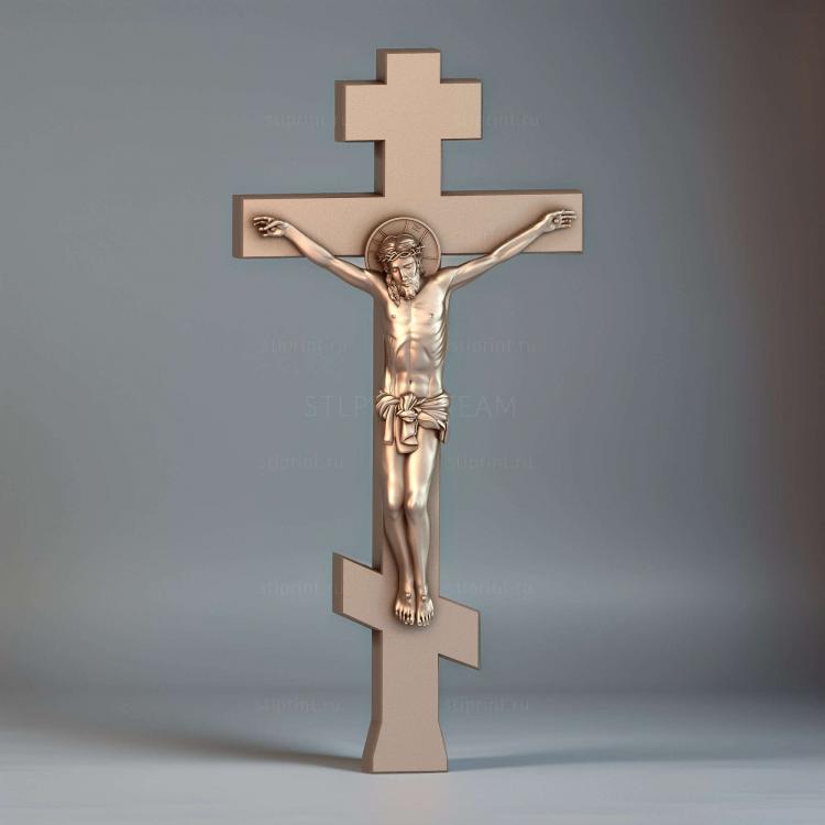 3d stl модель резного православного креста