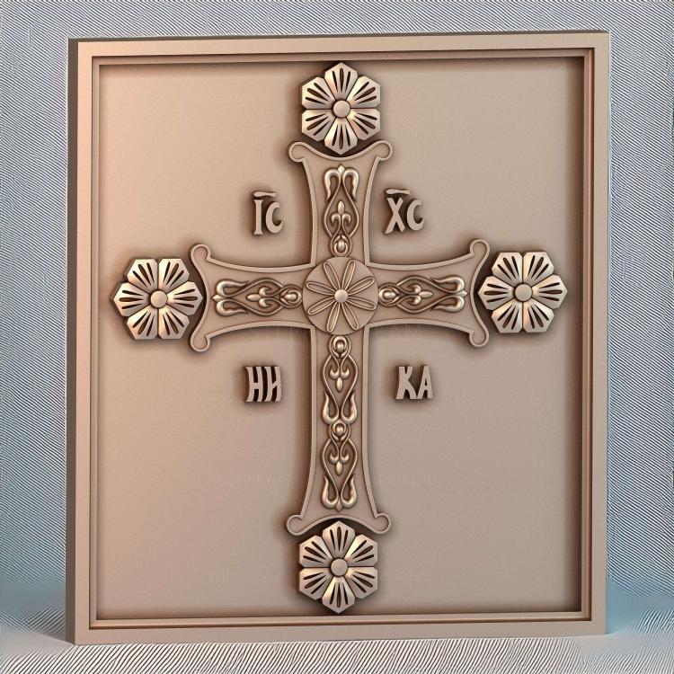 крест, 3d stl модель для ЧПУ станка