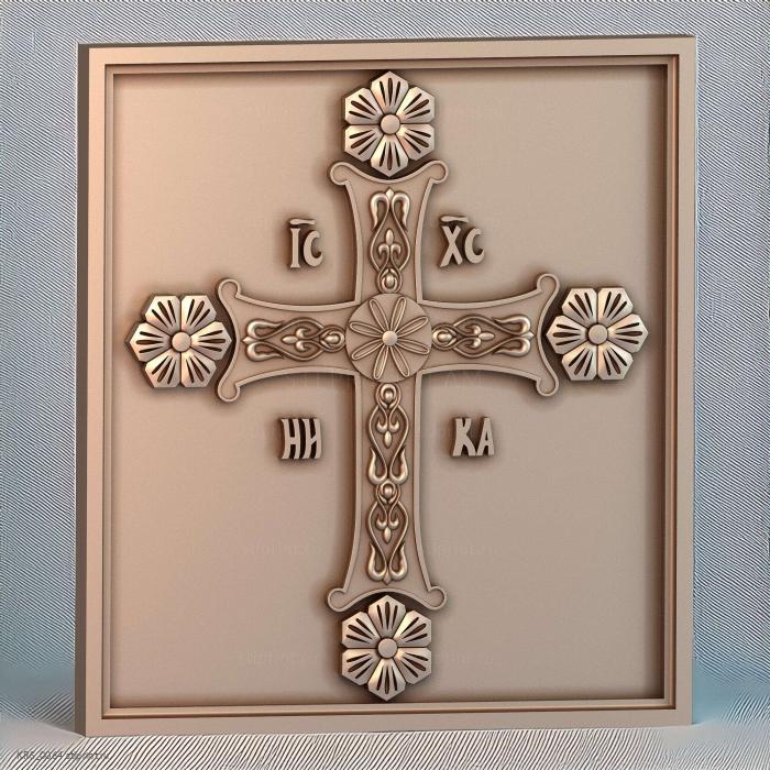 крест, 3d stl модель для ЧПУ станка