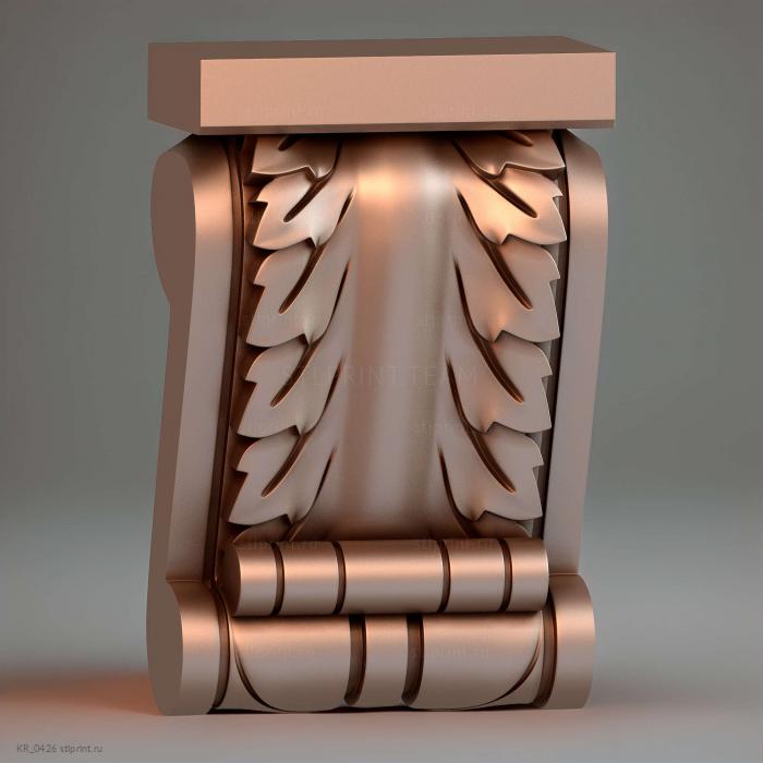 кронштейн, 3d stl модель для ЧПУ станка