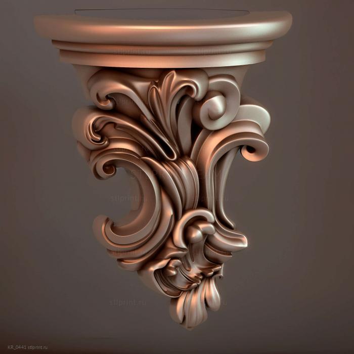 кронштейн, 3d stl модель для ЧПУ станка