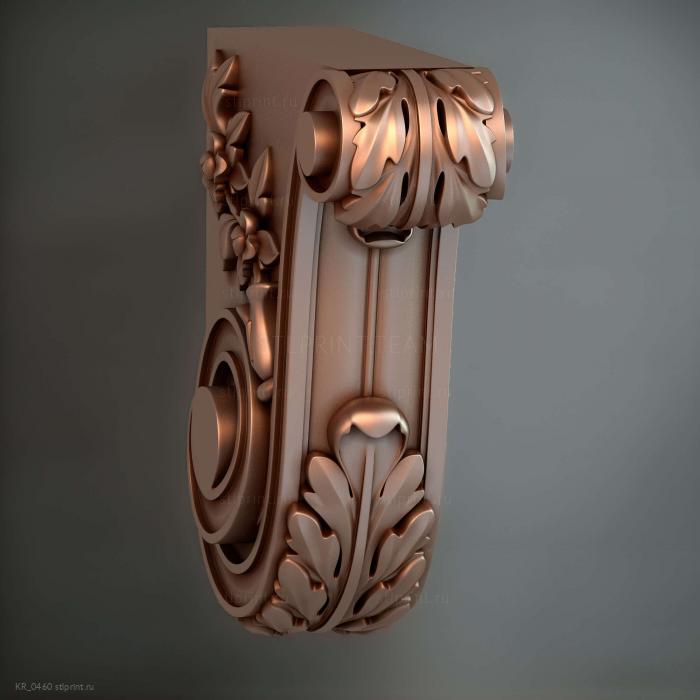 кронштейн, 3d stl модель для ЧПУ станка