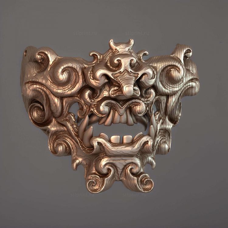 Samurai mask 3D