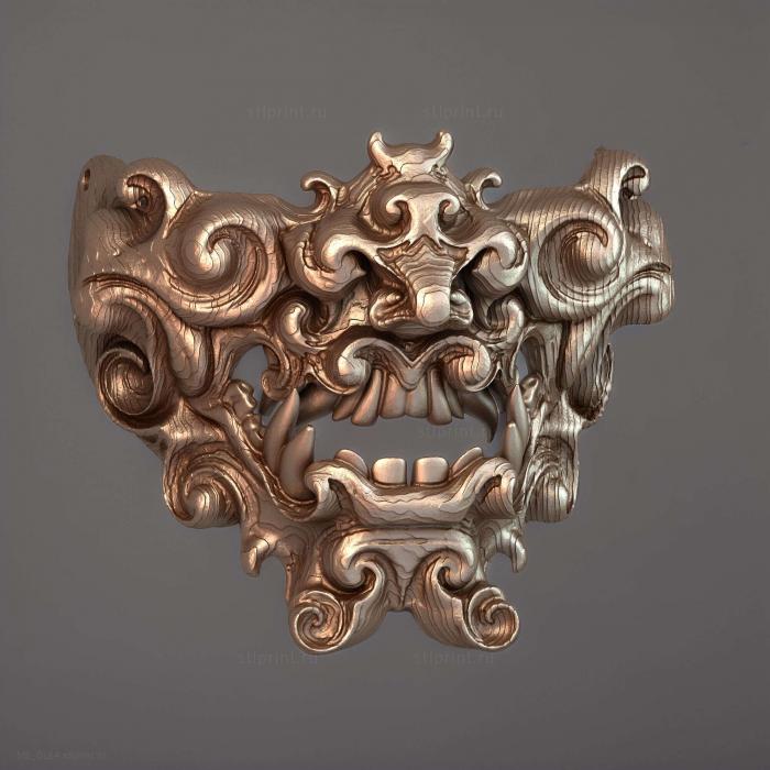 Samurai mask 3D