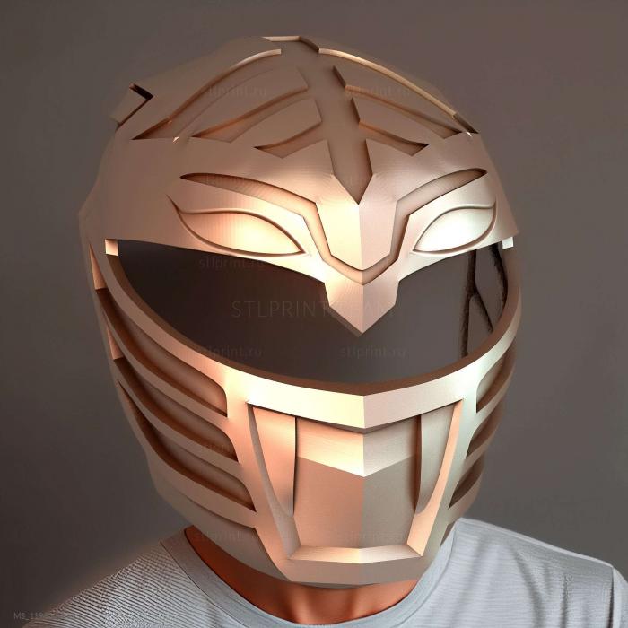 Шлем могучего рейнджера white tiger