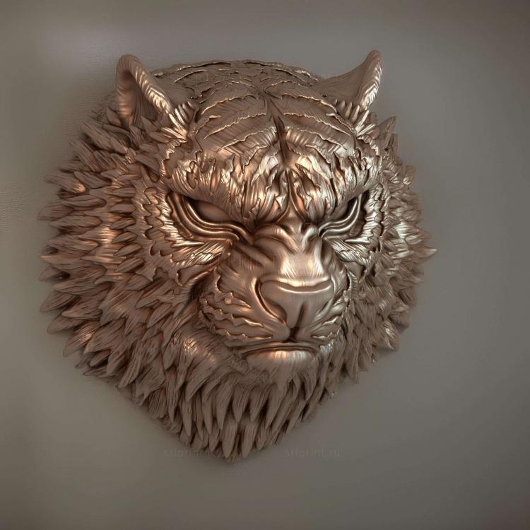 Бюст тигра STL для 3D печати