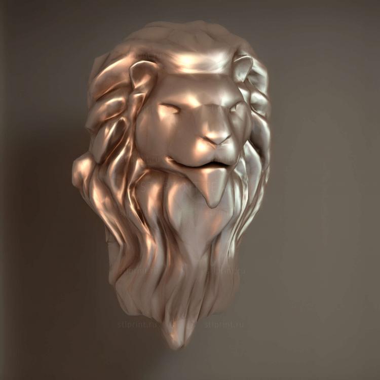 Lion Head Lowpoly Фиксированный