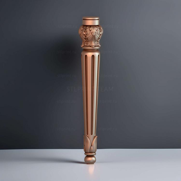 Флоральная ножка с вертикальной каннелюрой