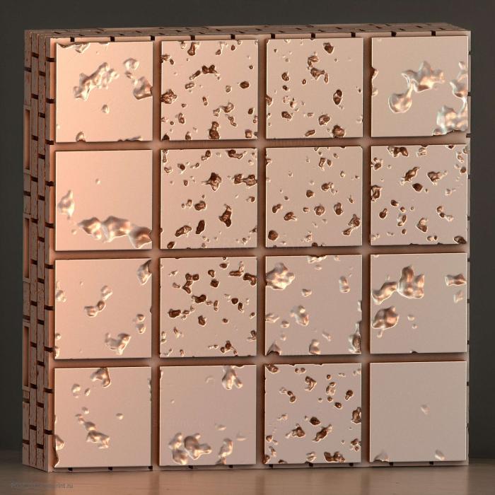 Ограненный камень.стояк.U.4.0x4.0.открытый замок