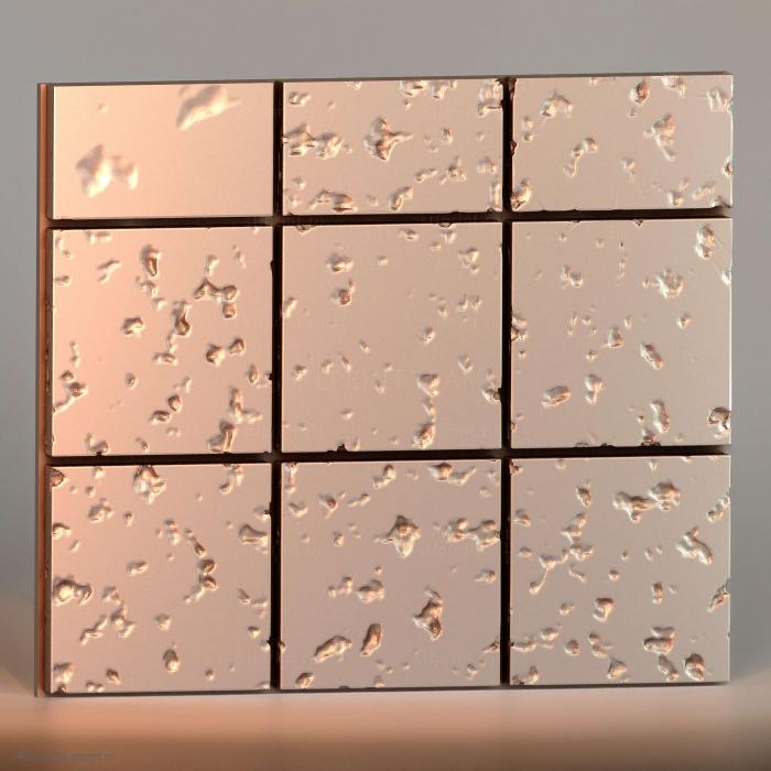 Вырезанная каменная стена.пол.дюйм.3x3