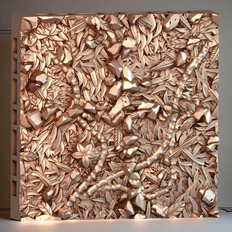 Натуральная Напольная плитка Jungle Tile 2x2 A