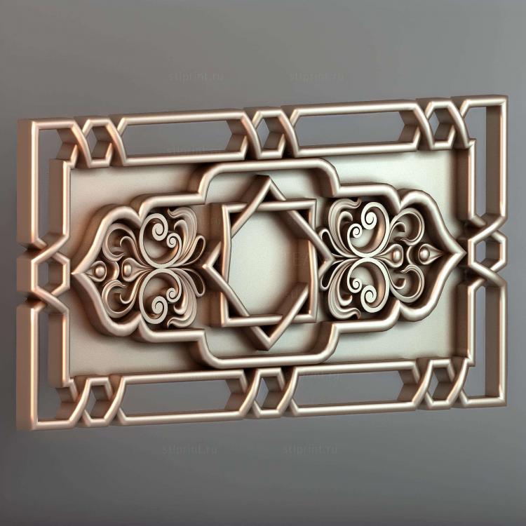 3d stl модель панели, восток