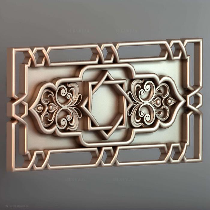 3d stl модель панели, восток