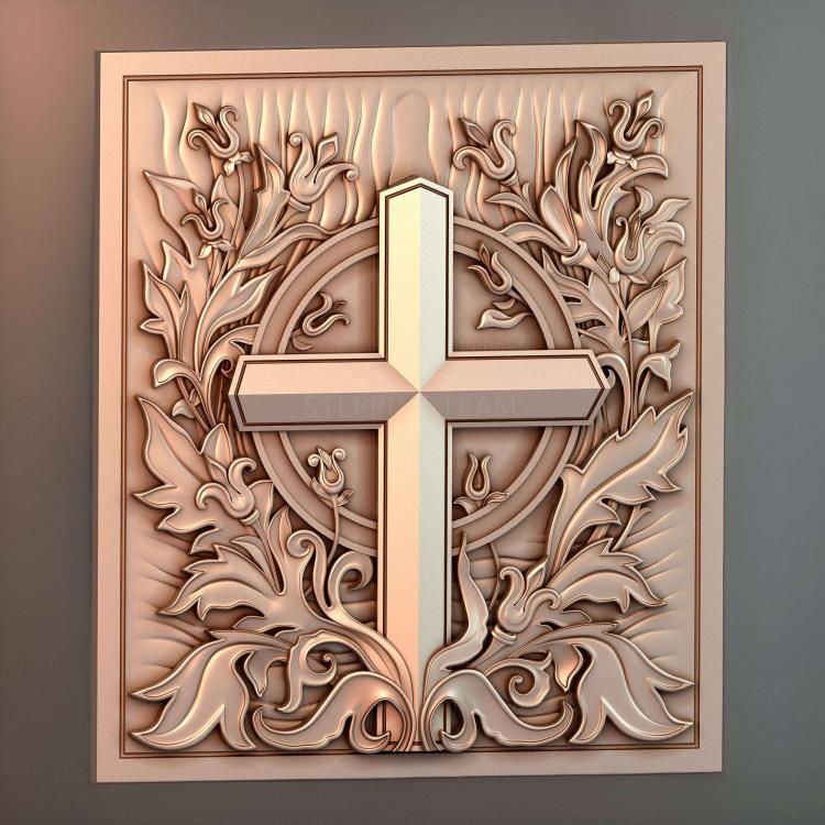 3d stl модель панели церковной