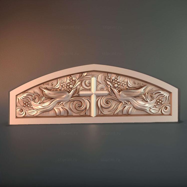 3d stl модель панели церковной