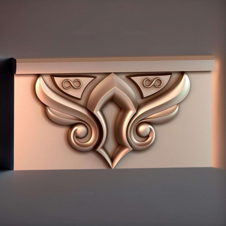 панель горизонтальная, 3d stl модель для ЧПУ