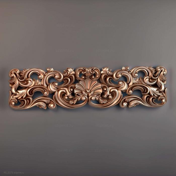 3d stl модель панели горизонтальной, файл для чпу станка