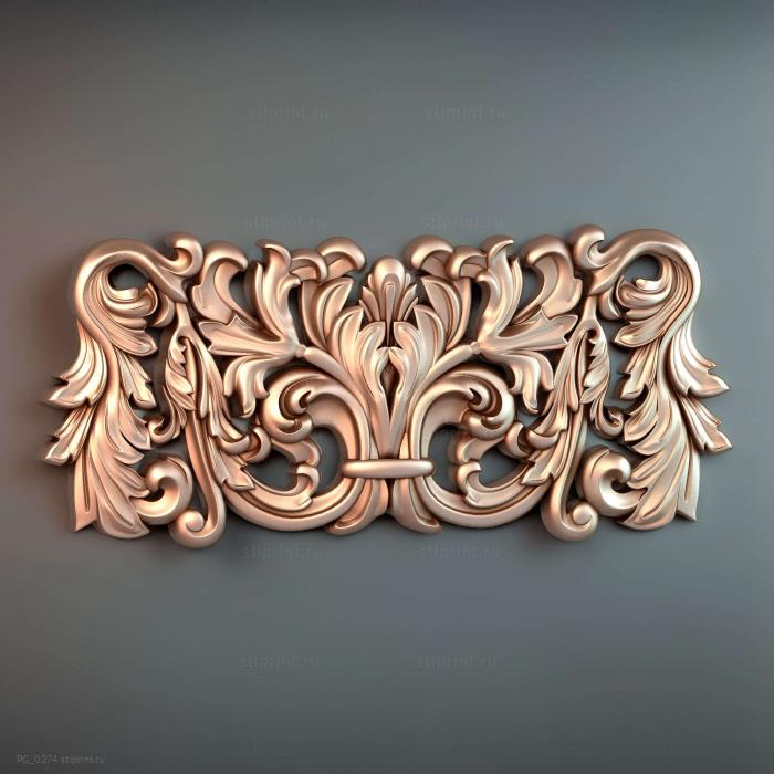 3d stl модель панели горизонтальной