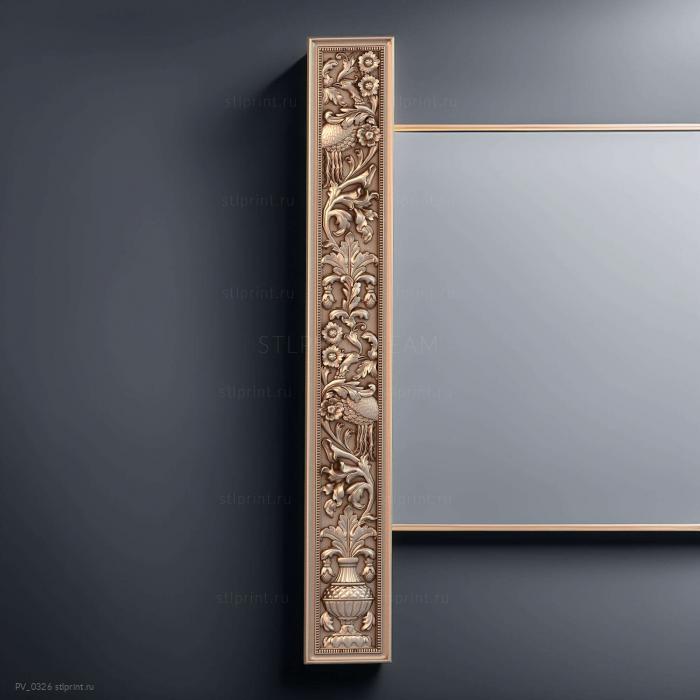 панель вертикальная, 3d stl модель для ЧПУ