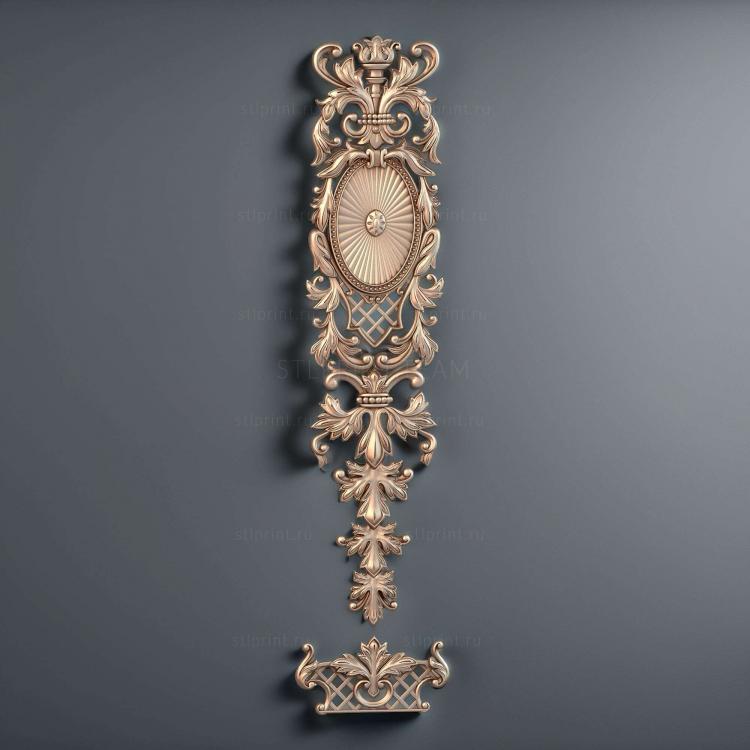 панель вертикальная, прорезная, 3d stl модель для ЧПУ