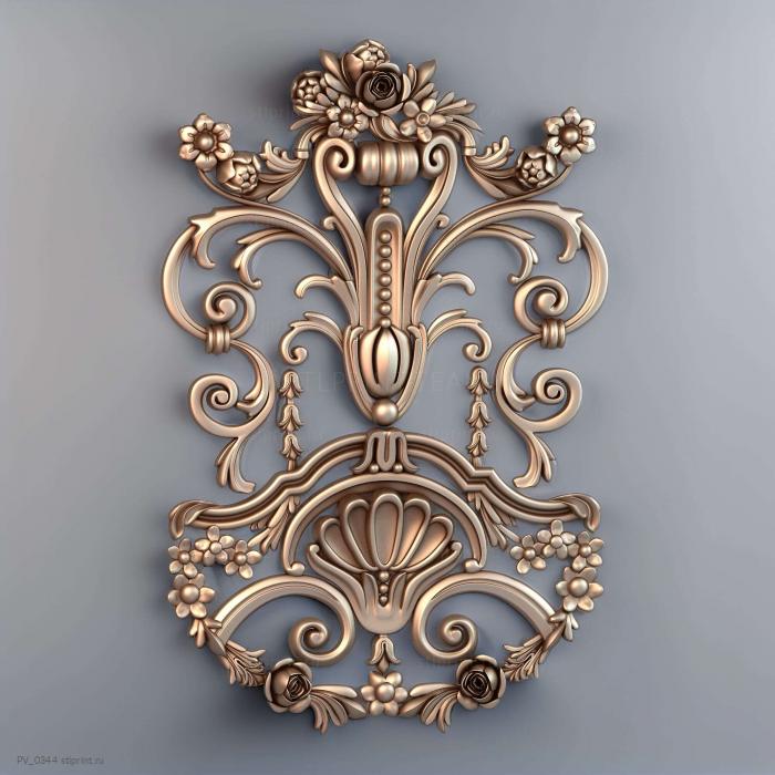 панель вертикальная, 3d stl модель для ЧПУ