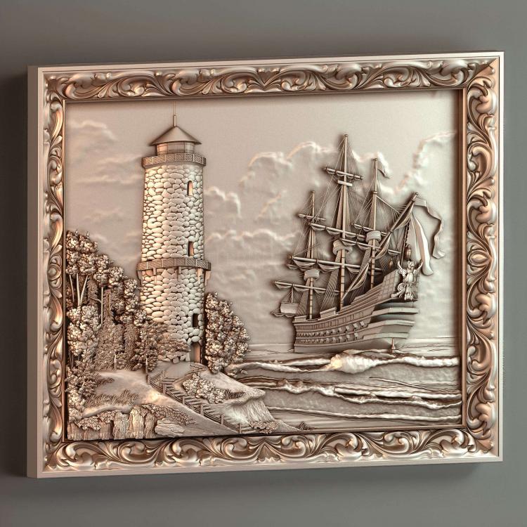 Море маяк корабль