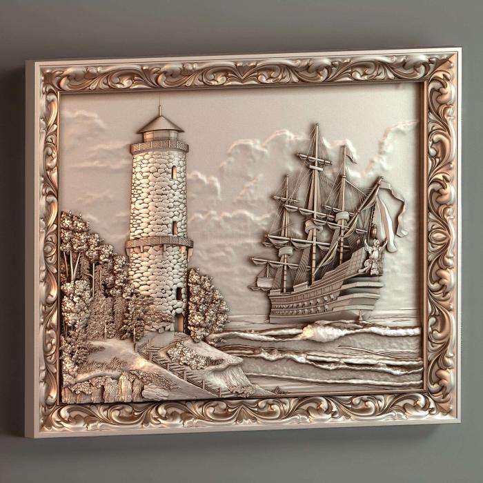 Море маяк корабль