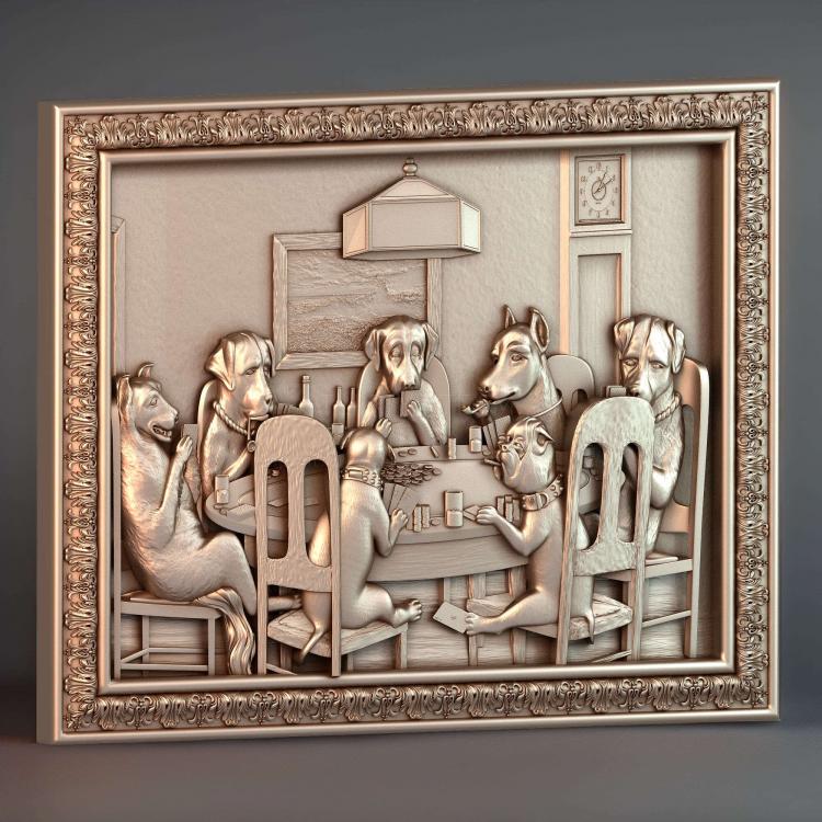 Собаки играю в карты
