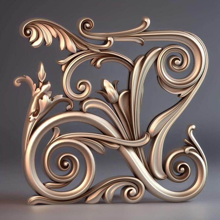 3d stl модель перил, ограждений