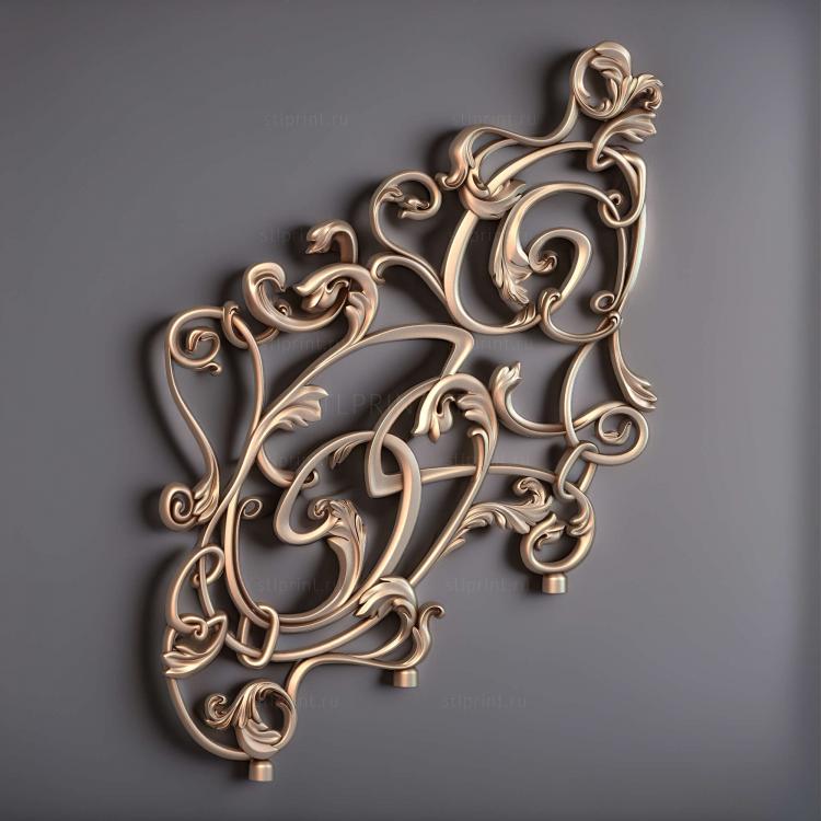 3d stl модель резных перил, ограждений
