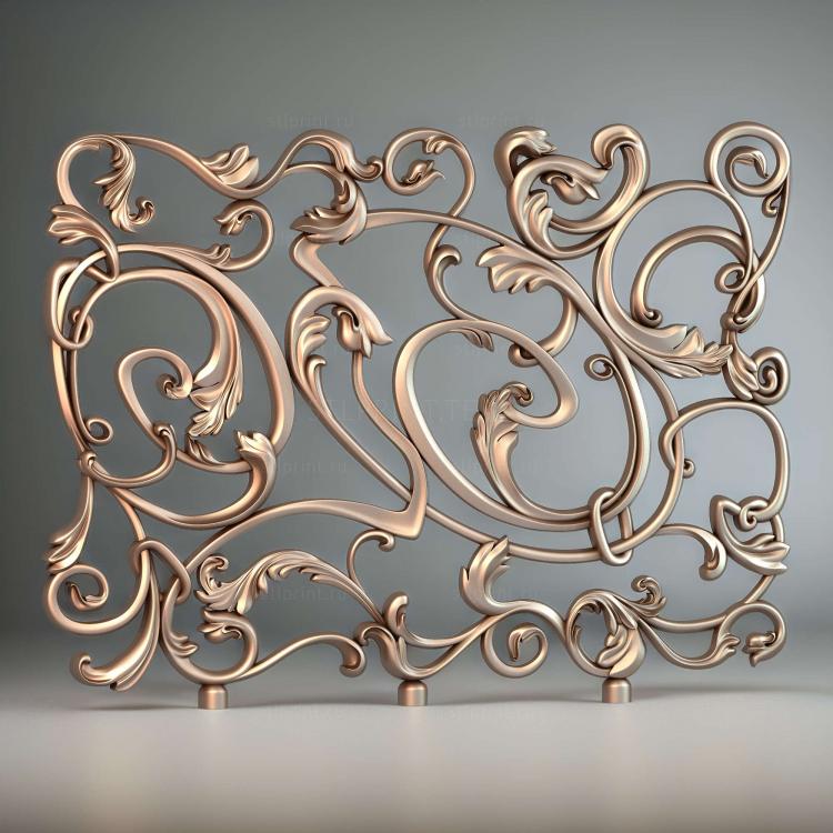 3d stl модель перил, ограждений