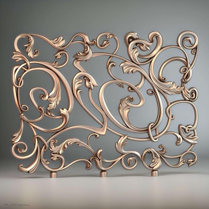 3d stl модель перил, ограждений