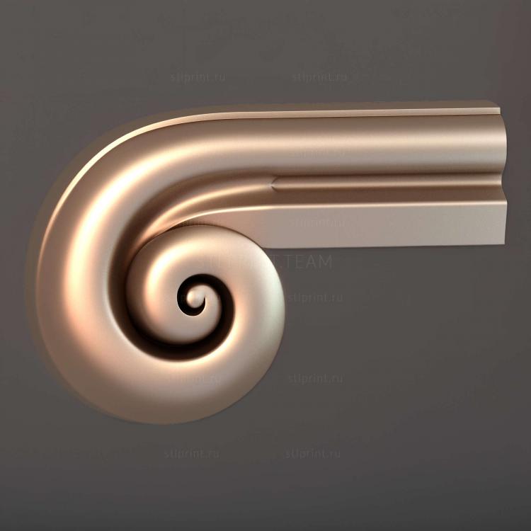 поручень, 3d stl модель для чпу