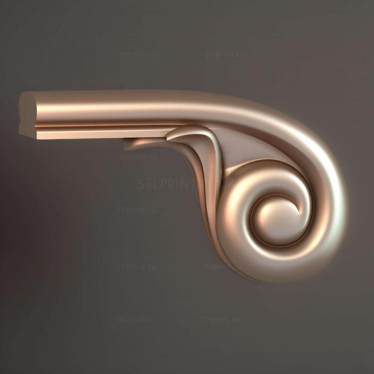 поручень для перил, 3d stl модель для чпу