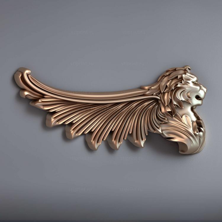 3d stl модель подлокотника, креатив, файл для чпу станка