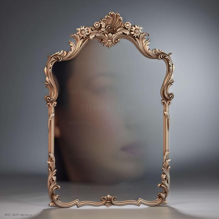 Ажурная рама с цветами и завитками
