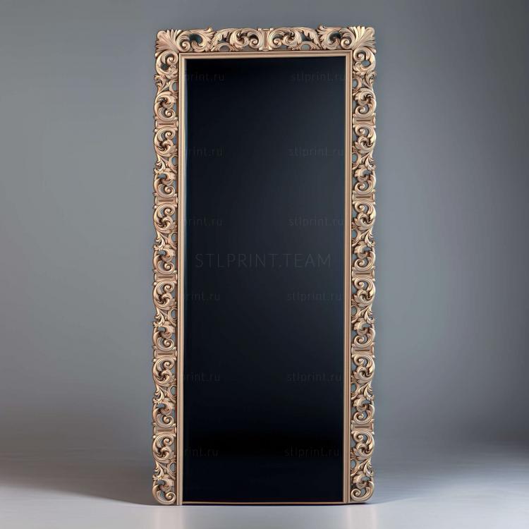 3d stl модель напольной резной рамы