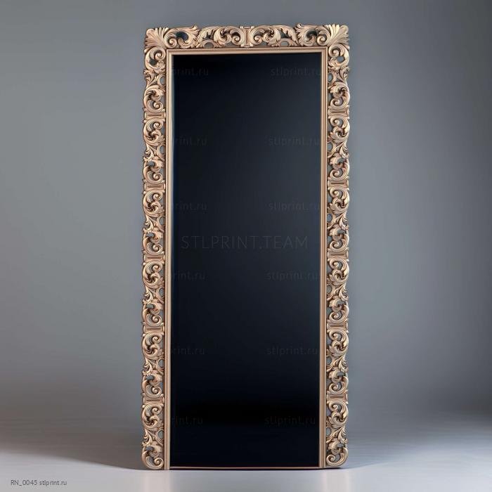 3d stl модель напольной резной рамы
