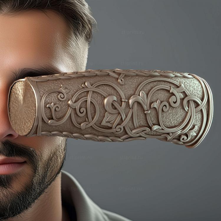 3d stl модель ручки для ножа, файл для ЧПУ
