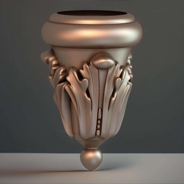 3d stl модель шишки/навершия для столба