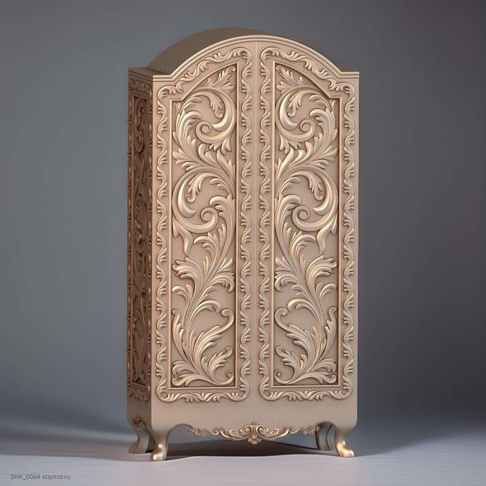 3d stl модель корпуса резного шкафа