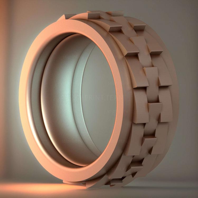 Обручальное кольцо 3D
