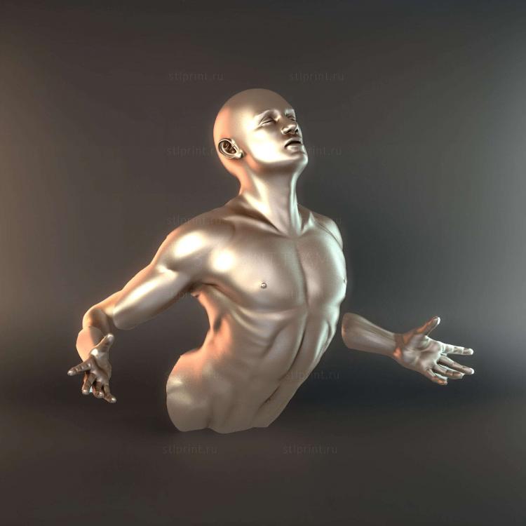 3d stl модель статуэтки человека