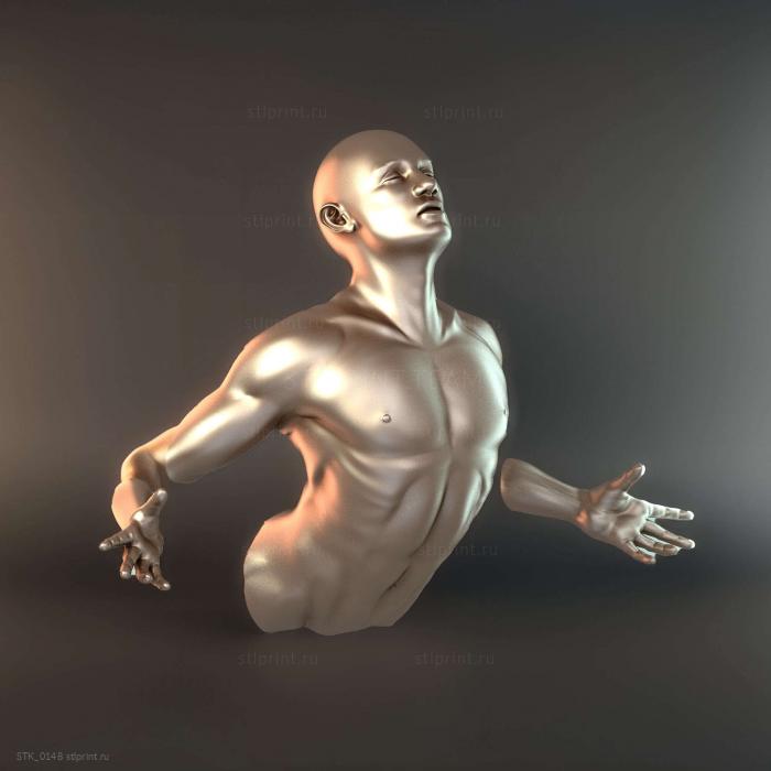 3d stl модель статуэтки человека